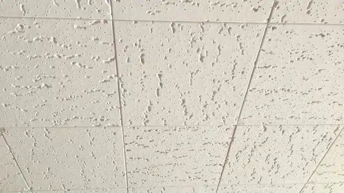 Image showing that asbestos ceiling tiles look similar to other ceiling tiles