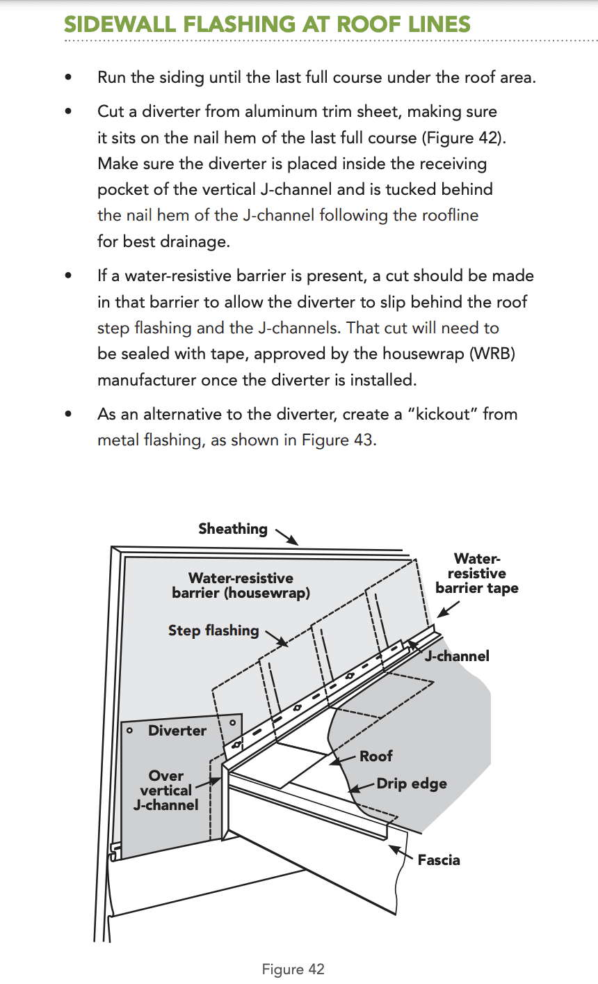 a diverter is an alternative to kick out flashing