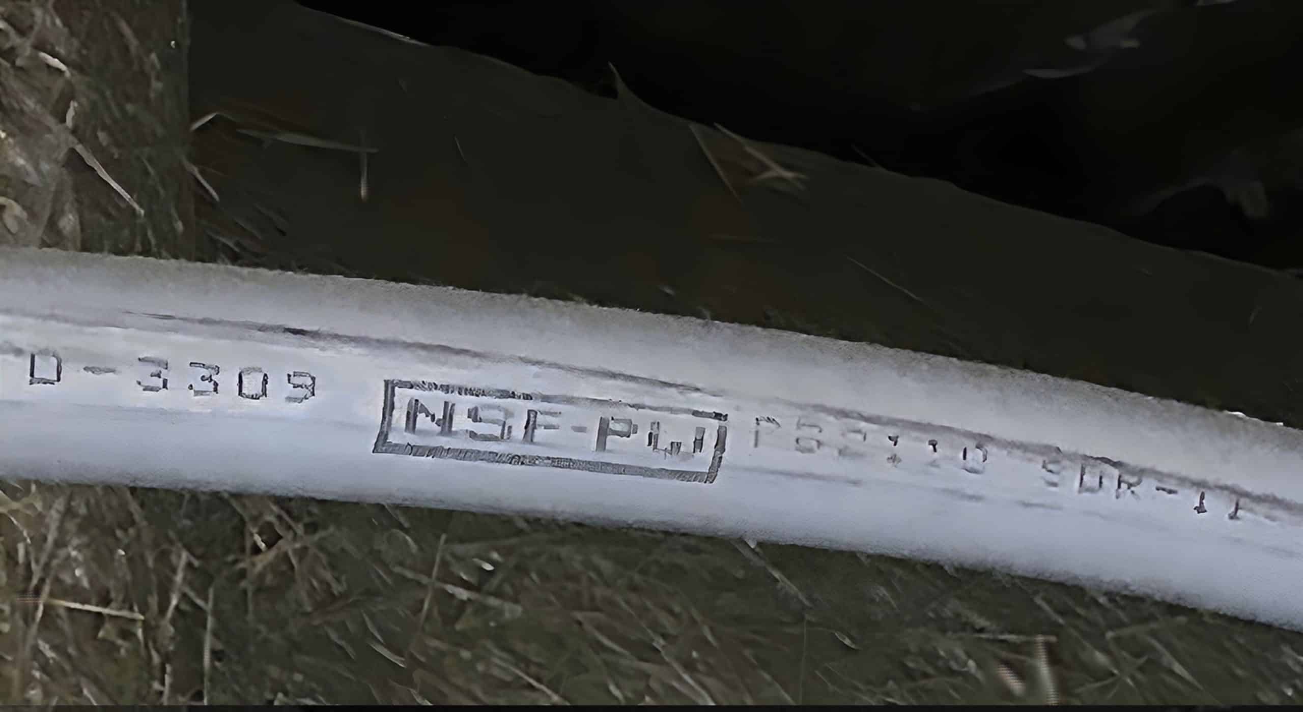 you can identify polybutylene pipes by the PB2110 stamp