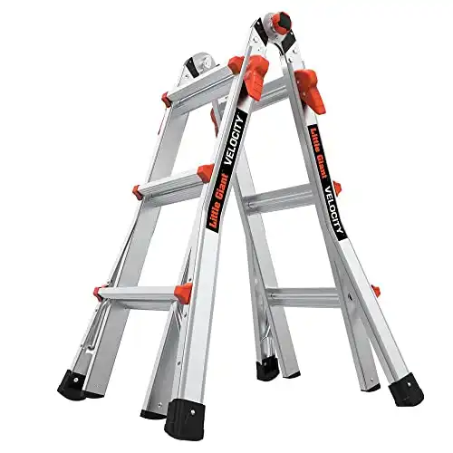 Little Giant Ladder Systems, Velocity, M13, 13 Ft, Multi-Position Ladder, Aluminum, Type 1A, 300 lbs Weight Rating, (15413-001)